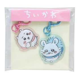 【ポイント10倍 & クーポン！】ちいかわ キーリング ぷっくりったいペアキーホルダー ちいかわxモモンガ プレゼント キャラクター グッズ メール便可 シネマコレクション