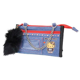 【ポイント10倍 & クーポン！】ハローキティ ペンケース デニムマルチポーチ ギャル3 BR サンリオ 畑山商事 筆箱 新学期準備文具 小物入れ キャラクター グッズ メール便可 シネマコレクション