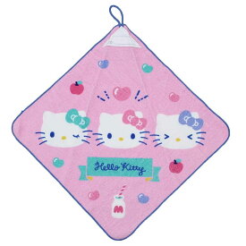 【ポイント10倍 & クーポン！】ハローキティ ループタオル ループ付きタオル スリーキティ サンリオ 入園入学準備雑貨 キャラクター グッズ メール便可 シネマコレクション