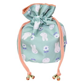 【ポイント10倍 & クーポン！】ミッフィー 巾着袋 きんちゃくポーチ はんなりフラワー GR ディックブルーナ マリモクラフト 小物入れ かわいい 絵本キャラクター グッズ メール便可 シネマコレクション