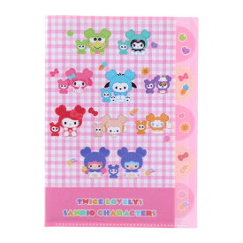 【最大1000円OFFクーポン！】Twice Lovelys Sanrio Characters ポケットファイル ダイカットクリアファイル5P A4 チェック サンリオ サンスター文具 新学期準備文具 日本製 キャラクター グッズ メール便可 シネマコレクション
