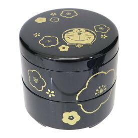 【最大1000円OFFクーポン！】ドラえもん ミニ重箱 梅紋様 ミニお重 黒 藤子F不二雄 金正陶器 日本製 アニメキャラクター グッズ シネマコレクション