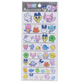 【最大1000円OFFクーポン！】たまごっち シールシート 4サイズステッカー 4size STICKER たまごっちパラダイスA カミオジャパン デコシール 手帳デコ キャラクター グッズ メール便可 シネマコレクション