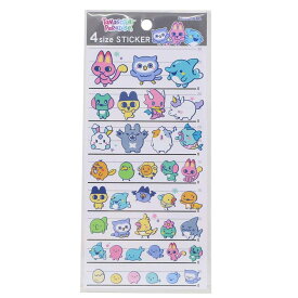 【最大1000円OFFクーポン！】たまごっち シールシート 4サイズステッカー 4size STICKER たまごっちパラダイスB カミオジャパン デコシール 手帳デコ キャラクター グッズ メール便可 シネマコレクション