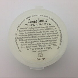 クリームメイクアップ クラウンホワイト Cream Makeup, Clown White, (1.75oz/52.5g) CC502 | 白塗り,ライニングカラー,ドーラン,フェイスペイント,コスプレ,ハロウィン,パーティー,仮装,特殊メイク