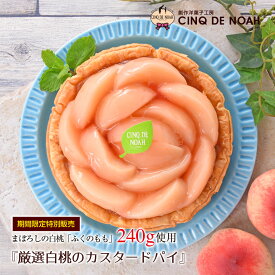 5のつく日はポイント5倍!厳選白桃のカスタードパイ 【送料無料】 サンクドノア ギフト スイーツ ケーキ 洋菓子 食べ物 グルメ 高級 焼菓子 内祝い お返し 入学祝い 贈り物 直径13cm フルーツケーキ バースデーケーキ 桃 パイ タルト