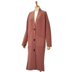 【50％OFF】【size S】roberto collina【ロベルト コリーナ】Vネック ロングカーディガン U20011 32 ROSA SC ウール ピンク