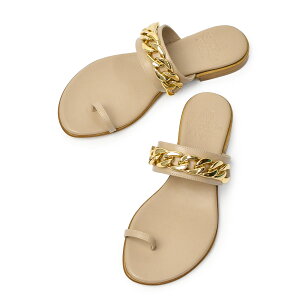 �yFINAL SALE�z�ysize35�zil Sandalo�y�C�� �T���_���z�`�F�[���T�����[�v�T���_�� 490A LEATHER CALF TAUPE �g�[�v