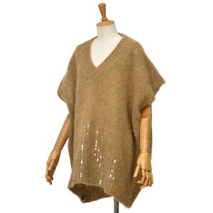 �yFINAL SALE�zSCAGLIONE�y�X�J���I�[�l�z�j�b�g�x�X�g DNW087 242 CARAMEL ���w�� �A���p�J �L������