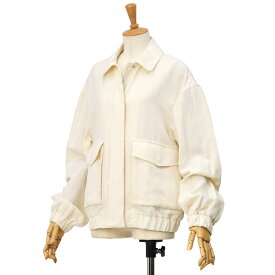 WOOLRICH【ウールリッチ】ボンバージャケット LINEN BOMBER WWOU0978 PLASTER WHITE レーヨン リネン アイボリー