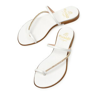 il SandaloyC T_zT[vT_ 672 CRYSTAL GOLD CALF LEATHER WHITE zCg