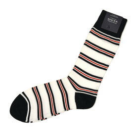 【15％OFF】CORGI【コーギー】ソックス靴下 80 45 4102 Royal Gurkha Stripe Sock コットン ナイロン 薄手 ホワイト