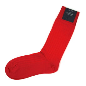 CORGI【コーギー】ソックス靴下 80-45-4011 plain rib sock cotton nylon RED コットンナイロン薄手 レッド