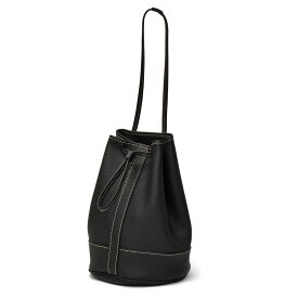 Charles et Charlus【シャルル・エ・シャルリュス】別注ドローストリングバッグ 巾着 KOBE Noir レザー ブラック