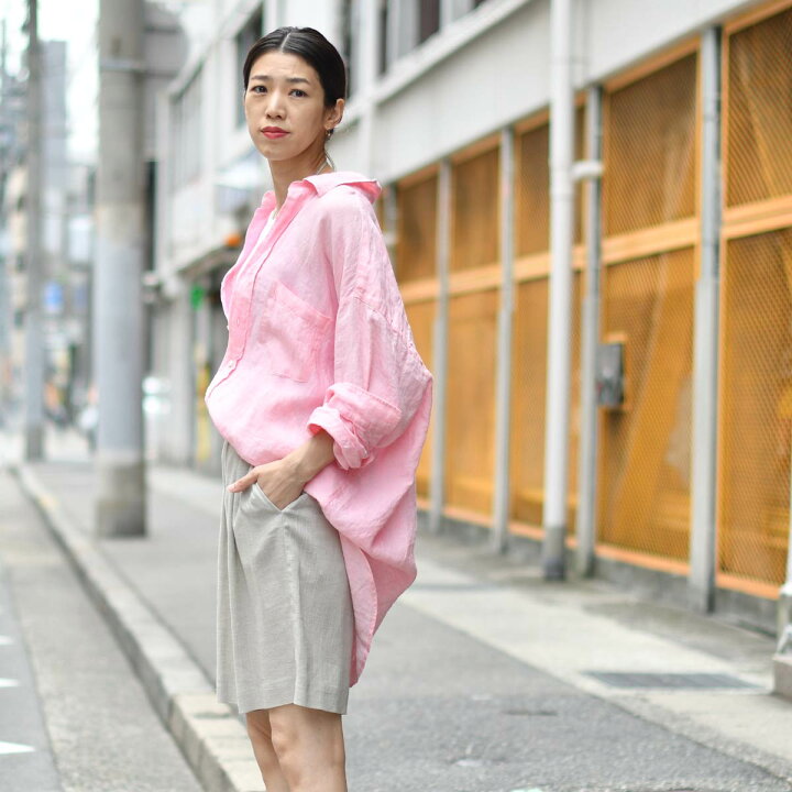美品 フランク＆アイリーン EILLEN 希少S オーガニックコットンシャツ 