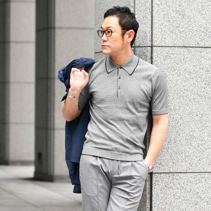 楽天市場】JOHN SMEDLEY【ジョンスメドレー】ボーダーニットポロ 30G 