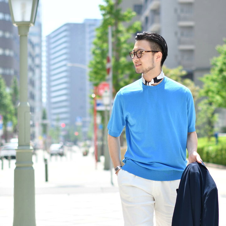 楽天市場】JOHN SMEDLEY【ジョンスメドレー】クルーネックニット 30G 