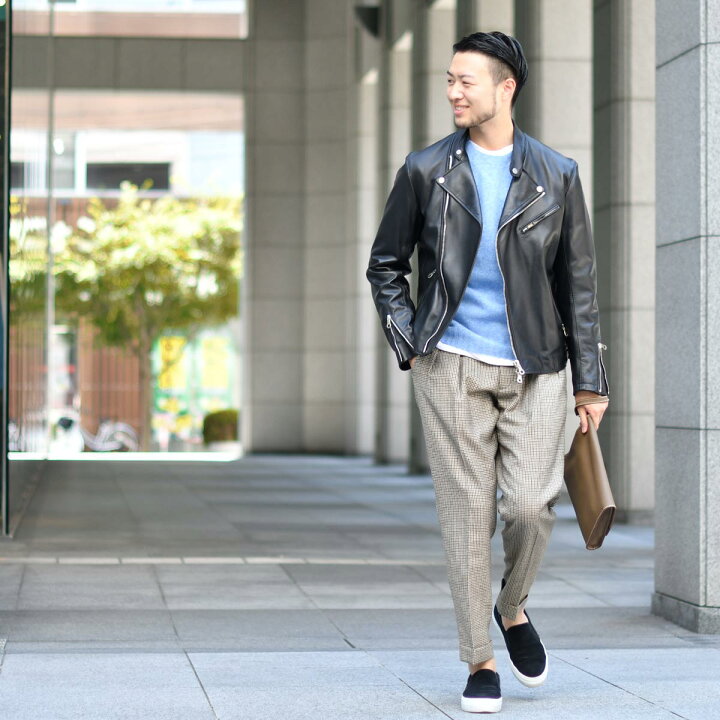 楽天市場】CINQUANTA【チンクアンタ】スタンドカラーダブルライダース  