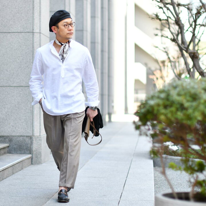 楽天市場】GUY ROVER【ギローバー】バンドカラー プルオーバーシャツ 