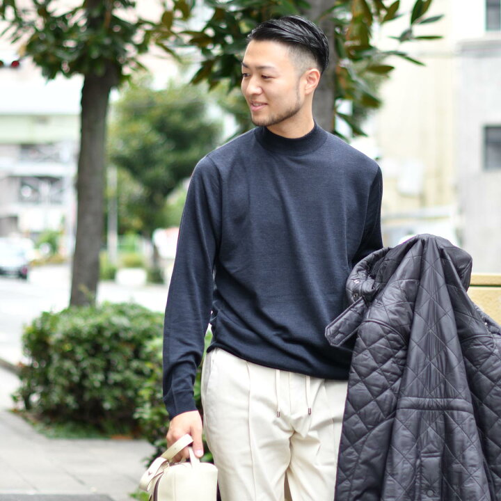 楽天市場】JOHN SMEDLEY【ジョンスメドレー】モックネックニット 30G  