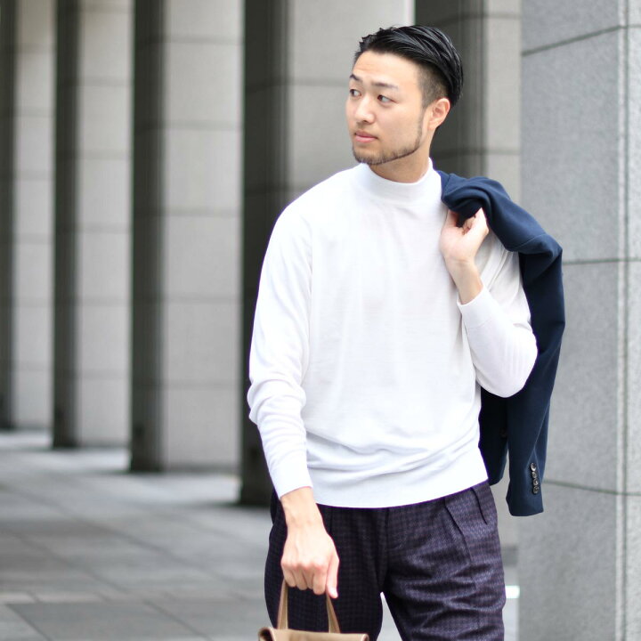 楽天市場】JOHN SMEDLEY【ジョンスメドレー】モックネックニット 30G  