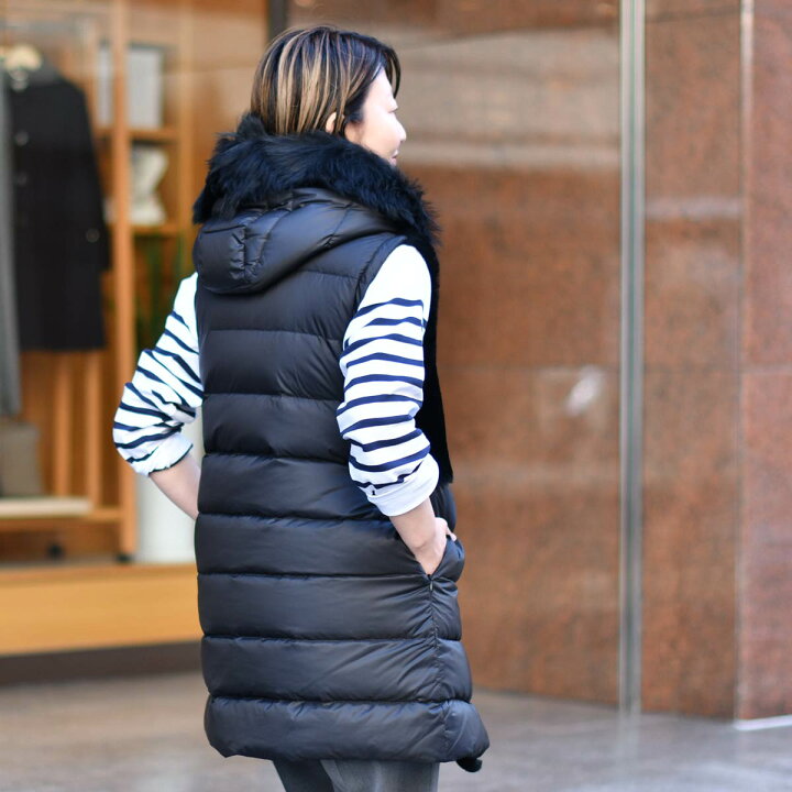 楽天市場】EMMETI【エンメティ】ダウンベスト STEFANY SP MOUTON NERO 
