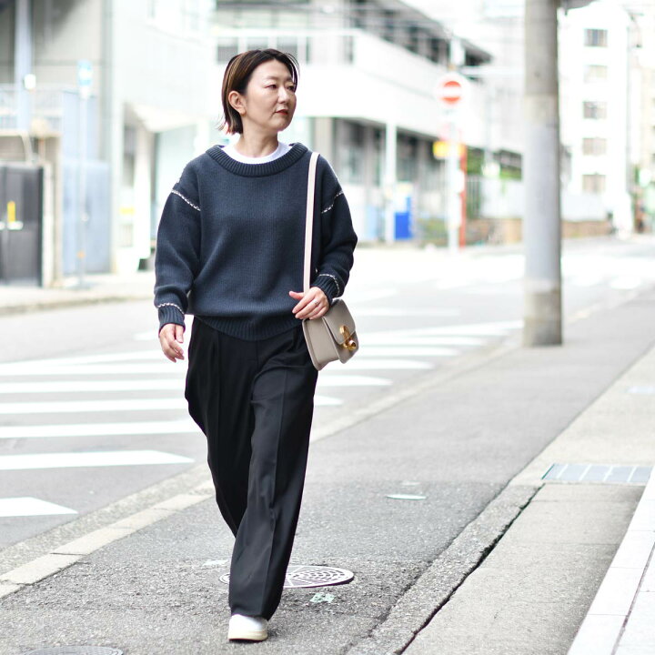 les deux ensembleトゥレドゥアンサンブル 【】 （boutique W)  🏈 Pique Wide Pants  ピケウールワイドパンツ【321411】【WOMEN'S】