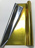 【金銀リバーシブル フィルム 65cm×20M巻き】 クリスマス ラッピング 飾り付け 工作 ゴールド ディスプ…