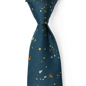 TIEYOURTIE【タイユアタイ】ネクタイ T99147 01 セッテピエゲ シルク ペイントアート ブルー