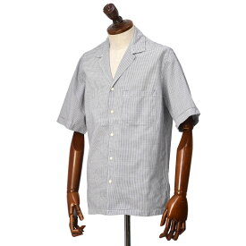 Original Vintage Style【オリジナルヴィンテージスタイル】半袖オープンカラーシャツ CRAIG421 BURRO コットン 製品染め ドット ホワイト