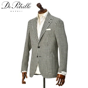 �yFINAL SALE�z�ysize46,48�zDe Petrillo�y�f �y�g�����z�V���O���W���P�b�g ANACAPRI 42DIS0058 2 �E�[�� �R�b�g�� ���l�� �M���K���`�F�b�N �_�[�N�u���E��×�z���C�g