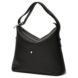 CHAMBORD SELLIER【シャンボールセリエ】ショルダーバッグ LOCHES LAGUN BLACK/SILVER シボ革 ブラック