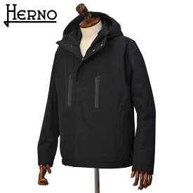【決算大感謝SALE】HERNO【ヘルノ】フーデッドブルゾン GI000563U 12841 9300 ポリエステル ブラック