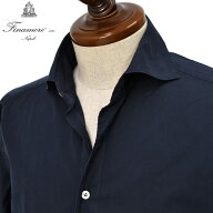Finamore【フィナモレ】シャツ PIERO BALI C0617E 3 コットン ポプリン ネイビー
