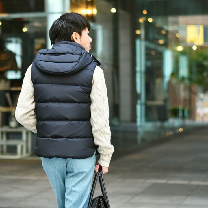 楽天市場】【size44,48】MOORER【ムーレー】フード付ダウンベスト FIRE  