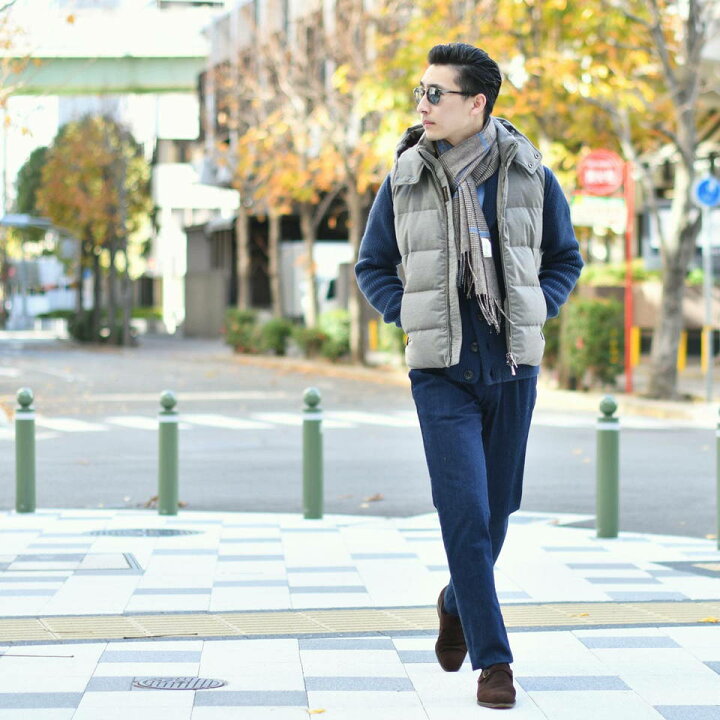 楽天市場】MOORER【ムーレー】フード付ダウンベスト FIRE LL BEIGE  