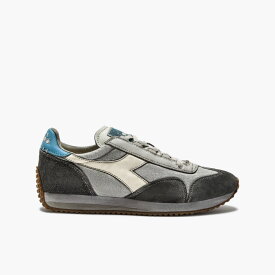 【MEN/WOMEN】 Diadora (ディアドラ) EQUIPE DIRTY SW EVO グレー ブルー ユニセックス スニーカー HERITAGEコレクション
