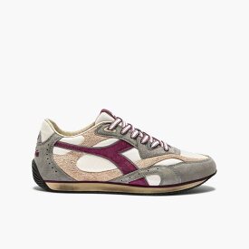 【MEN/WOMEN】 Diadora (ディアドラ) EQUIPE REVENGE USED ライトグレー レッド ユニセックス スニーカー HERITAGEコレクション