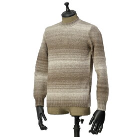 Settefili Cashmere【セッテフィーリ カシミア】クルーネックニット RALSH3H LS1 ウール ナイロン 5G グラデーションベージュ