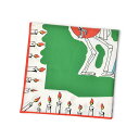 Kinloch【キンロック】プリントハンカチ SCHELETRI ろうそく コットン ホワイト オレンジ