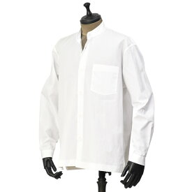 Bagutta【バグッタ】バンドカラーシャツ UENO GL 12644 001 コットン ホワイト