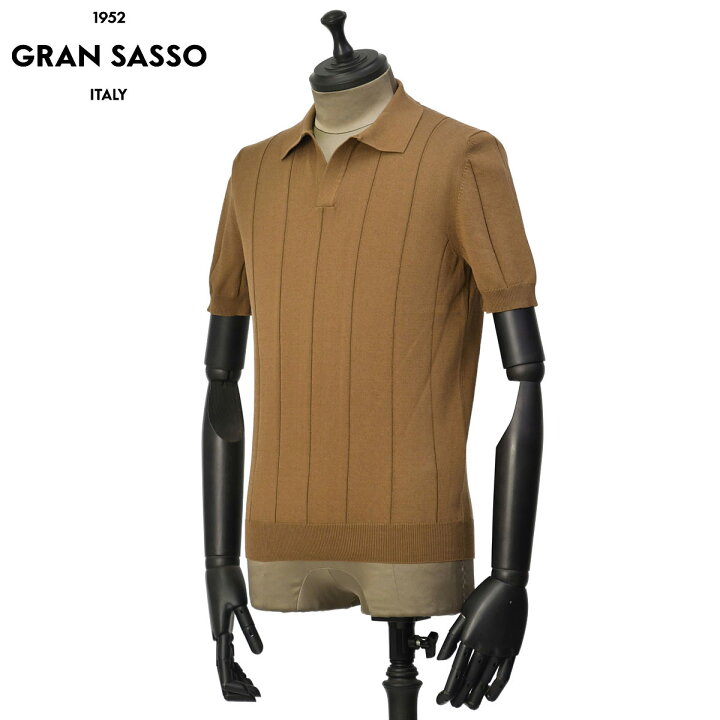楽天市場】GRAN SASSO【グランサッソ】スキッパーニットポロシャツ 
