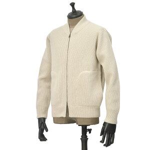 roberto collina【ロベルトコリーナ】ジップアップニットブルゾン 253M20208 03 BEIGE スーパーファインメリノウール ナチュラル