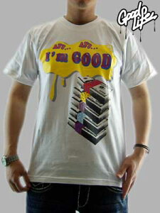 �ySALE�z�O�b�h���C�t S/S T�V���c �A�C�� �O�b�h TEE �z���C�g/�C�G���[Good Life S/S TEE I'm GOOD TEE White/Yellow