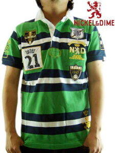 �ySALE�z�j�b�P�����_�C�� S/S �|���V���c �|�� �s�P M C �O���[��NICKEL&DIME S/S Polo Shirt POLO PIQUET RIGATO M C Green