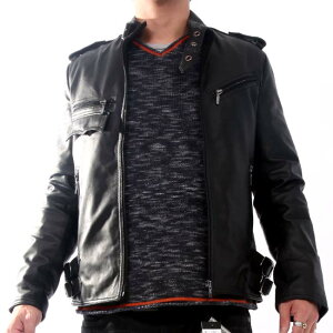 ���B�� �f�B�X�|���[�� ���U�[ �W���P�b�g �V���O�� 11804 Ville D'Espoir Leather jacket Single 11804