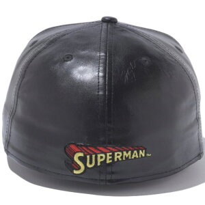 【楽天市場】スーパーマン×ニューエラ 5950キャップ スーパーマンロゴ ブラックレザー ブラック ラディアントレッド SUPERMAN×