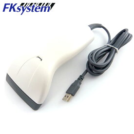 エフケイシステム CCDバーコードリーダー USB接続 ホワイト FKsystem System Ccd Barcode Reader Usb Connection White