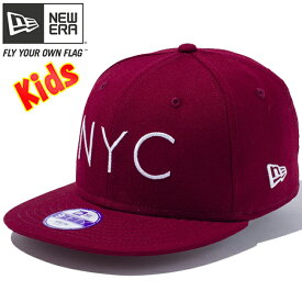ニューエラ 950 スナップバック キッズ キャップ ニューヨークシティロゴ カーディナル スノーホワイト New Era 9FIFTY Snap Back Kids Cap New York City Logo Cardinal White