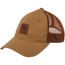 ニューエラ 9THIRTY トラッカー キャップ クローズストラップ ダックキャンバス オールドロゴ タン メッシュ レザーパッチ New Era 9THIRTY Trucker Cap Cloth Strap Duck Canvas Old Logo